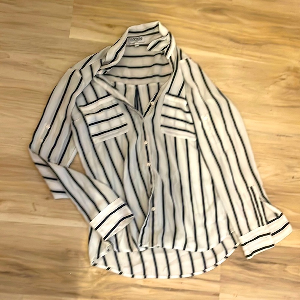 Express women button up dress shirt size m